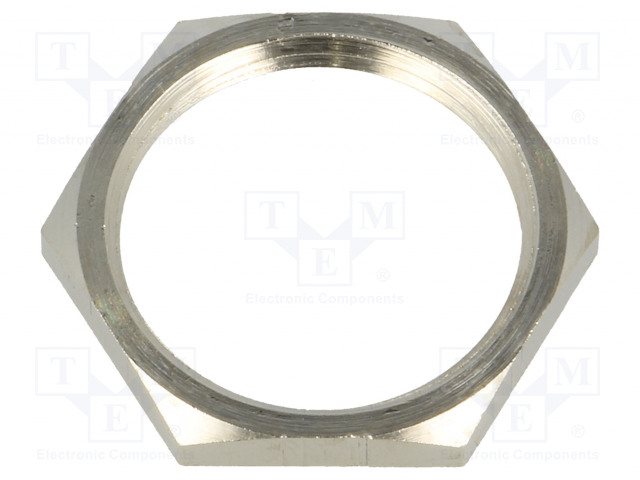 BM2700, Гайка; PG16; латунь; никель; 26мм; Резьба: PG BM2700, Гайка; PG16; латунь; никель; 26мм; Резьба: PG