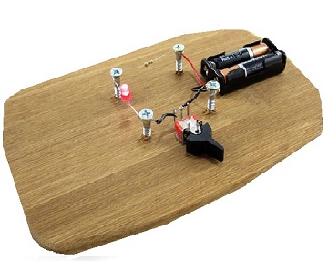 Breadboard circuit in the past