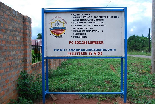 St John Paul II Technical Institute in Kakooge