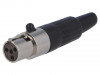 MXLR-4G | Enchufe; XLR mini; hembra; PIN: 4; para conducto; para soldar