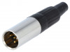 MXLR-4W | Enchufe; XLR mini; macho; PIN: 4; para conducto; para soldar; recto