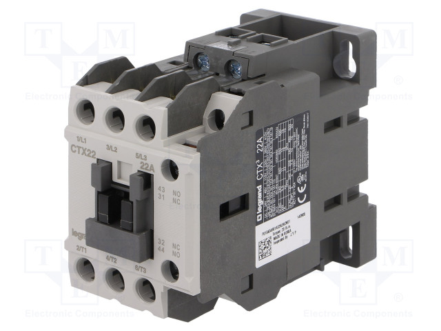 CTX3 3P 22A 1NO1NC 230V AC LEGRAND