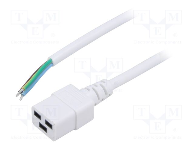 LT-549 H05VV-F 3X1.5 WHT 3M END ROJ LT-549 H05VV-F 3X1.5 WHT 3M END ROJ