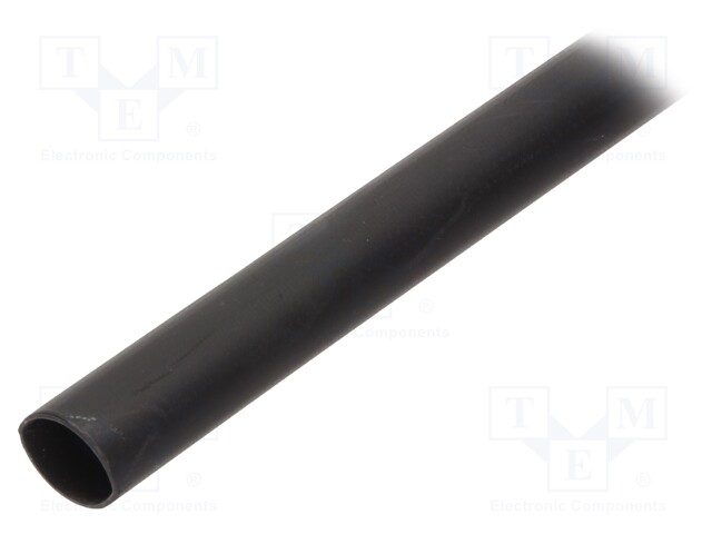 MDT-A 12/3 3M - Tubo termoretráctil, con pegamento; 4: 1; 12mm; L: 1m;  negro; MDT-A12/3