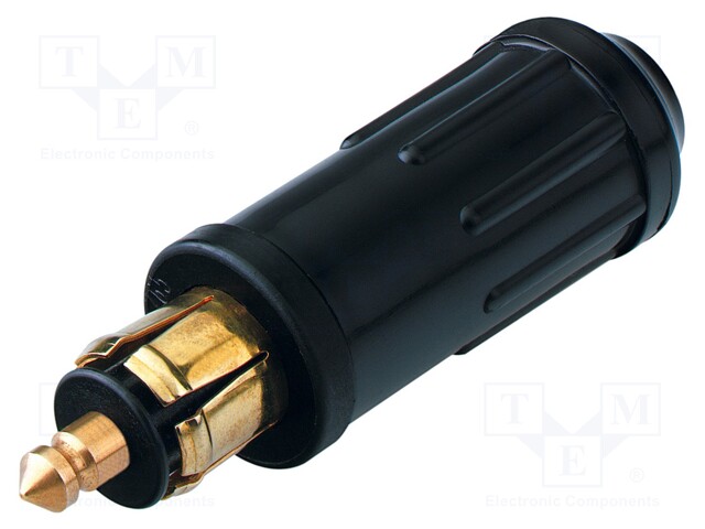 53005001 PRO CAR - Stecker für KFZ-Zigarettenanzünder, Schraubklemme; 15A;  schwarz; PROCAR-53005001