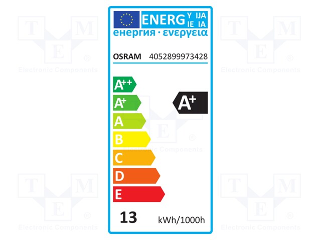 4052899973428 ams OSRAM - LED lamp | neutral white; E27; 230VAC; 1521lm; 14W; 4000K; CRImin: 80 | TME - Electronic components