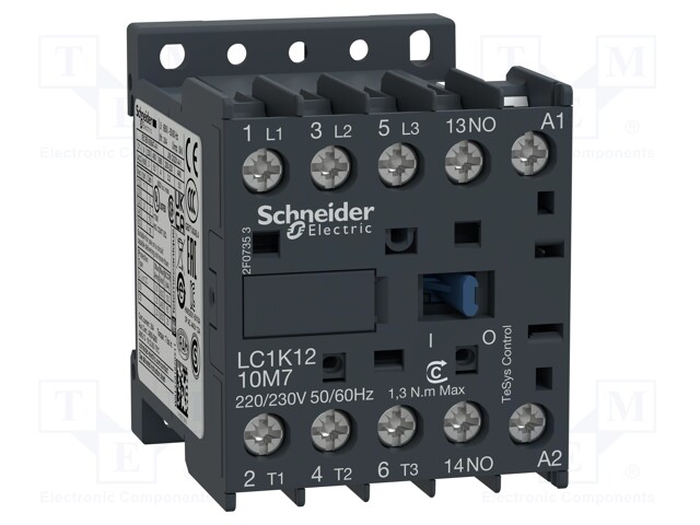 SCHNEIDER ELECTRIC LC1K1210B7 - Contactor: 3-pole