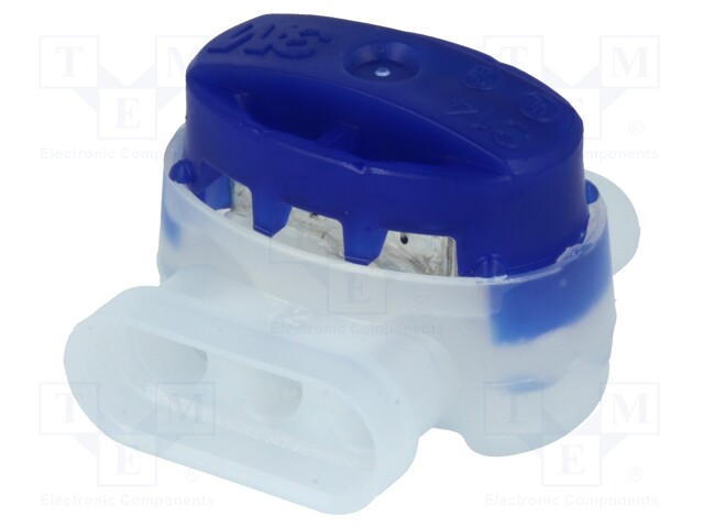 Maladroit dans blozen 7100166936 3M - Quick splice | Scotchlok; IDC; 0.5÷1.5mm2; blue; 600V;  3.8mm; SL-314 | TME - Electronic components