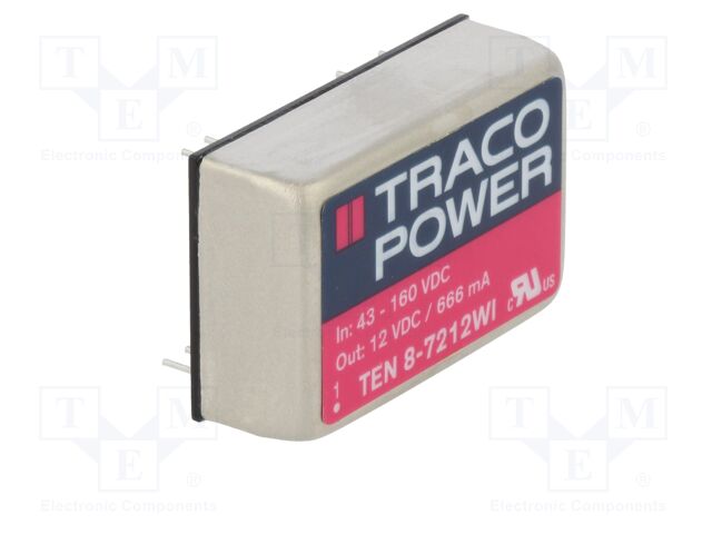 Ausgang: 12VDC 8W Uin: 43÷160VDC Out: 666mA Wandler: DC/DC DIP24 - Bild 3 von 20