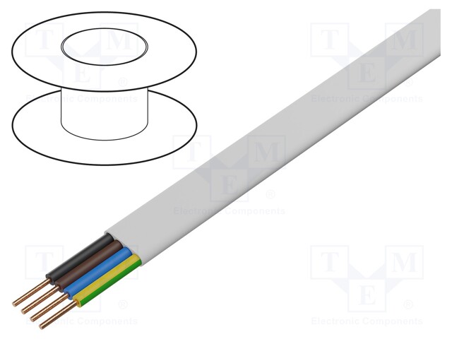 EK-YDYP-4X1.5 ELEKTROKABEL - Wire  YDY; 4G1.5mm2; flat; solid; Cu