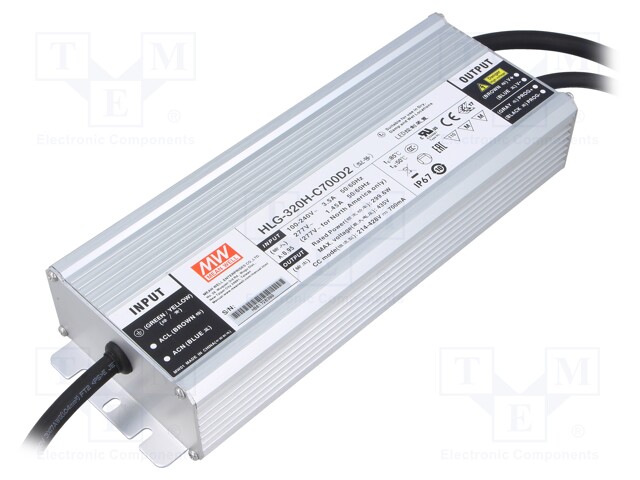 MEAN WELL HLG-320H-C700D2 - Power supply: switched-mode