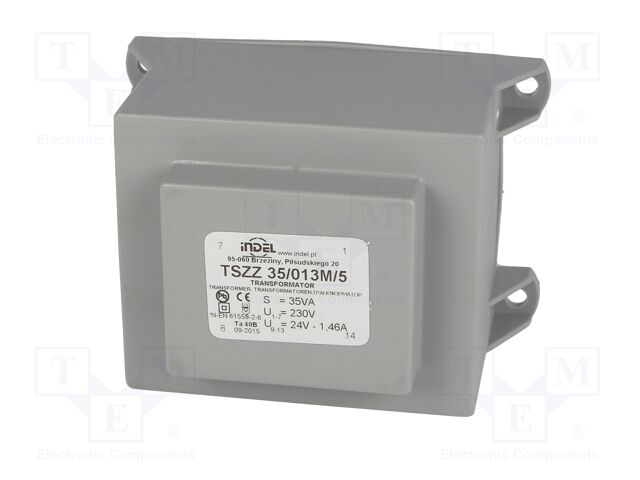 IP00 24V 35VA 230VAC Trafo: gekapselte 1,45A Leiterplatte - Bild 4 von 20