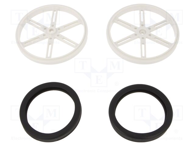 POLOLU WHEEL(25T, 5.8MM) - 90×10MM, WHIT POLOLU WHEEL(25T, 5.8MM) - 90×10MM, WHIT