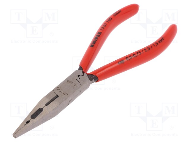 13 01 160 KNIPEX - Pliers, flat,universal,elongated; 160mm; Blade: about  60 HRC; KNP.1301160