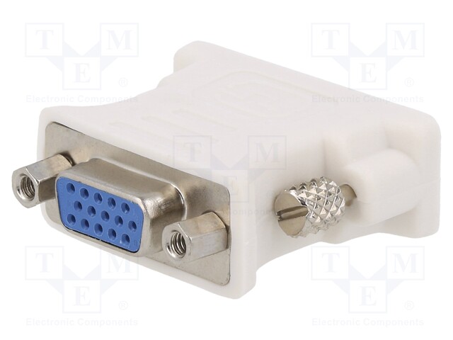haakje Arashigaoka Feest A-DVI-VGA GEMBIRD - Adapter | D-Sub 15pin HD vrouwelijk,DVI-I (24+5) stekker;  wit | TME - Elektronische Componenten