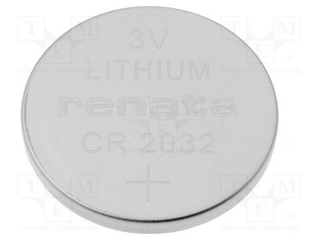 Become Canberra dose CR2032 RENATA - Baterie: litiu | 3V; monedă; 225mAh; nereîncărcabilă;  Ø20x3,2mm; BAT-CR2032/RE | TME - Componente electronice