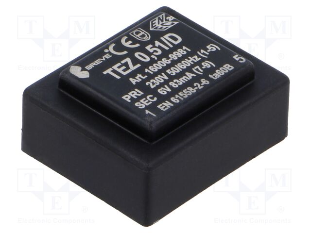 TEZ 0,51/D 230/ 6V TEZ 0,51/D 230/ 6V