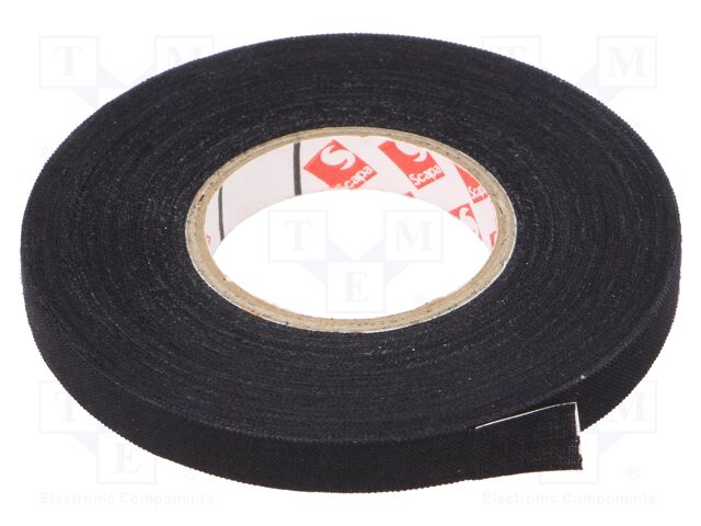 TAŚMA 003 9MM/25M CZARNA, TKANINOWA TAŚMA 003 9MM/25M CZARNA, TKANINOWA