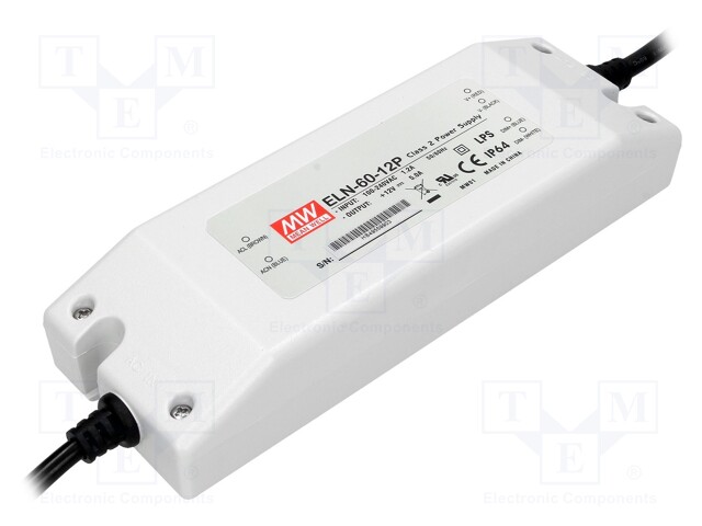 MEAN WELL ELN-60-12P - Power supply: switched-mode