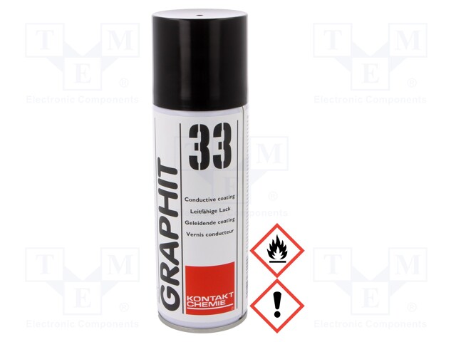 76009-010 KONTAKT CHEMIE - Conductive coating, grey-black; spray; graphite;  200ml; GRAPHIT33; 33/200