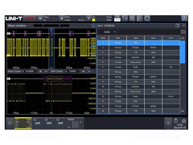 MSO3000X-MIL1553 MSO3000X-MIL1553
