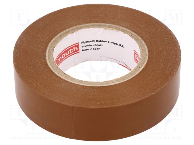 N-12 PVC TAPE 19MMX20M BROWN