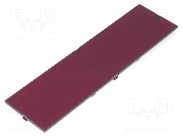 9M/821P | Panel frontal; X: 42mm; Y: 155mm; Z: 2,6mm; MODULBOX; rojo