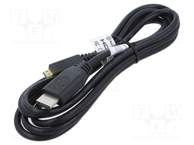 MICRO-HDMI/M TO HDMI-A/M CABLE 2M, BLACK MICRO-HDMI/M TO HDMI-A/M CABLE 2M, BLACK