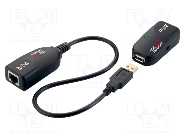 UA0207 LOGILINK - Extender USB | USB 2.0; negro; Kat: 50m | TME Elektroniikka komponentit