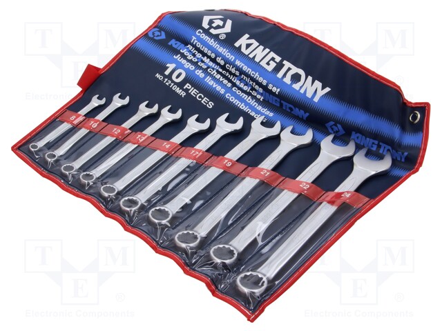1210MR KING TONY - Wrenches set, combination spanner; 10pcs.; KT-1210MR