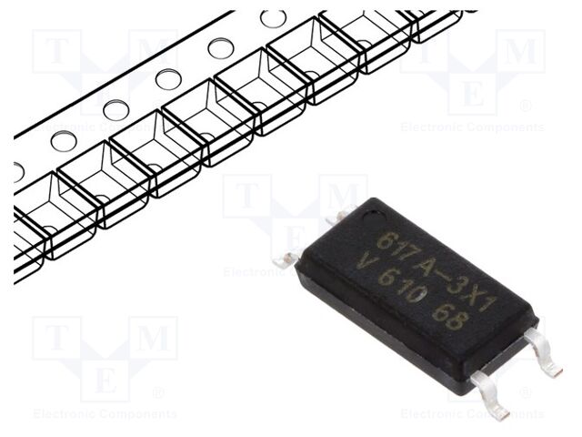 Uce: 80V Insul: 5kV Kanal: 1 OUT: Transistor SOP4L Optokoppler SMD - Bild 1 von 5