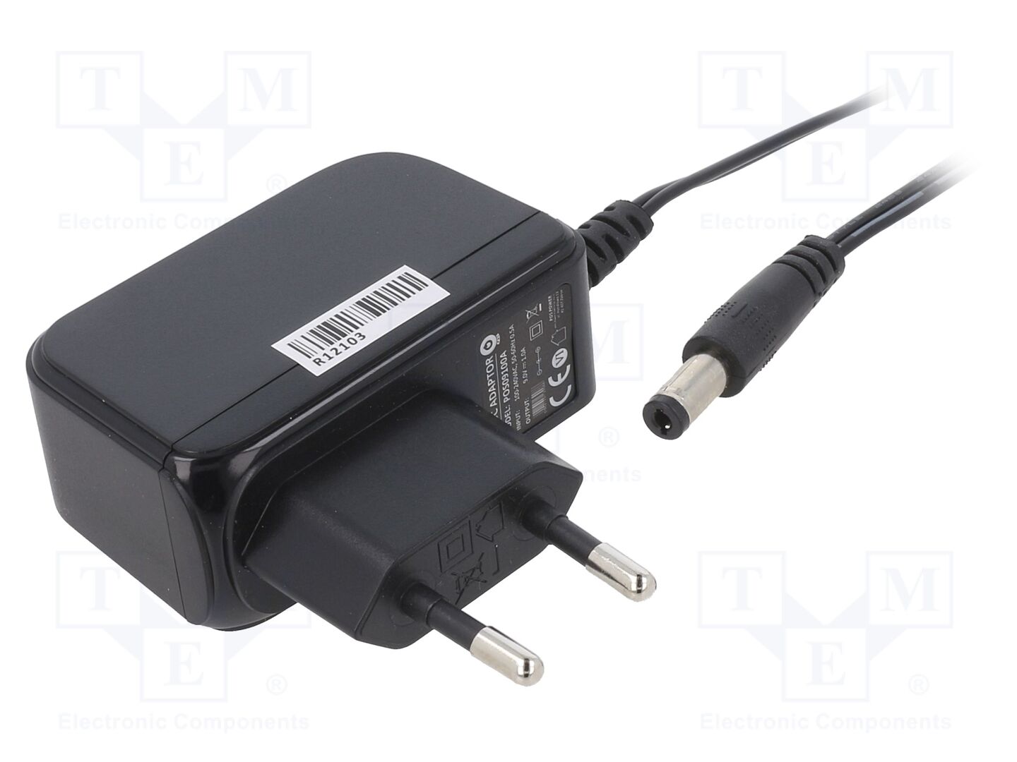 Netzteil: Impuls Netz,Stecker 9VDC Aus: 5,5/2,1 81,01% 9W 1A - Bild 1 von 2
