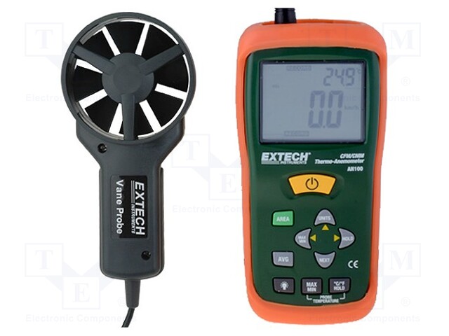 AN100 | Termoanemometr; LCD; Rozsah měření rychlosti: 0,4÷30m/s