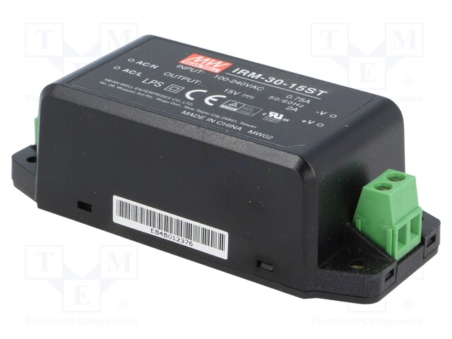 MEAN WELL IRM-30-15ST - Power supply: switched-mode