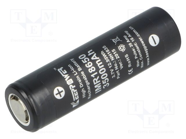 KP IMR18650 3500MAH LI-ION 3,7V 10A