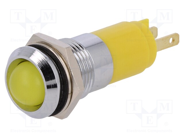 SWBU14124A SIGNAL-CONSTRUCT - Lámpara indicadora: LED | cóncava; amarillo; 24÷28VCC; SWBU14124 | TME - Elektroniikka komponentit
