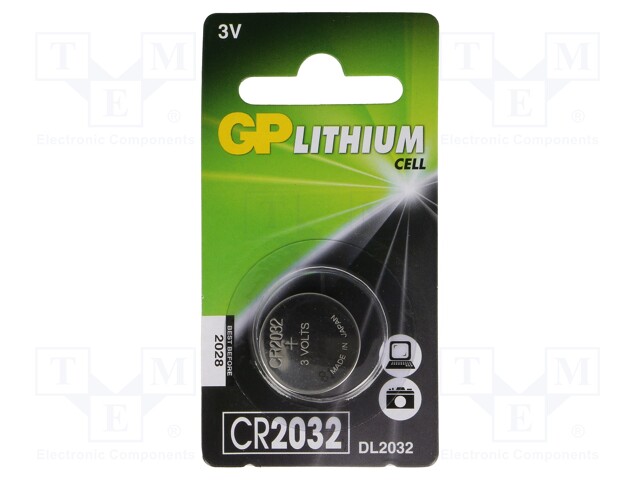 GP GP CR2032 - Battery: lithium