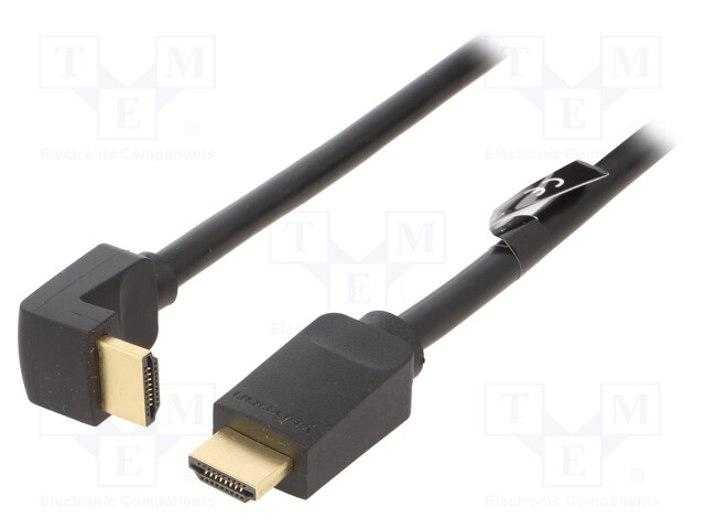 AARBI VENTION - Cable  HDMI 2.0; HDMI plug,HDMI plug 90°; PVC; 3m