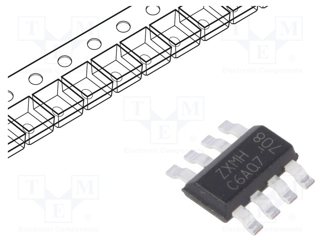 DIODES INCORPORATED ZXMHC6A07T8TA - Transistor: N/P-MOSFET x2