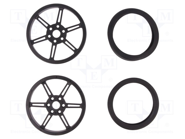 WHEEL W/INSERTS FOR 3MM AND 4MM SHAFTS