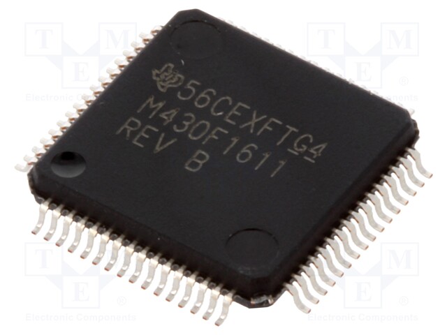 TEXAS INSTRUMENTS MSP430F1611IPMR - IC: microcontroller