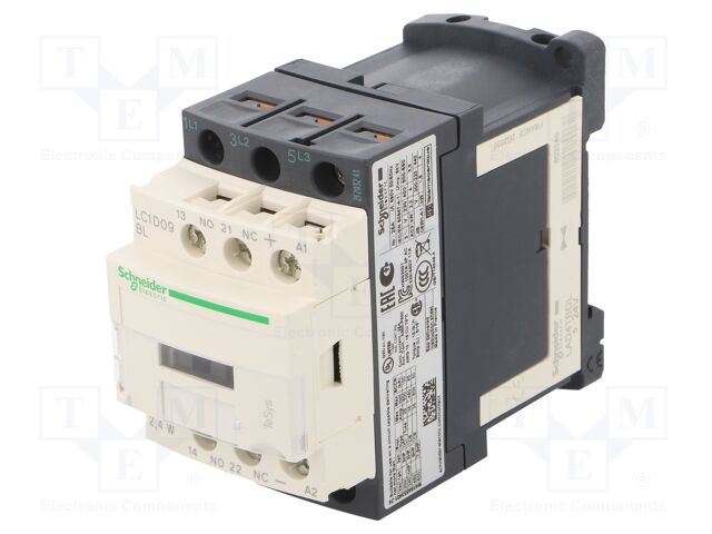 Lc1d09bl Schneider Electric Contactor 3 Pole No X3 Auxiliary Contacts Nc 24vdc 9a Tme Electronic Components Lc1d09bl Schneider Electric Contactor, Schneider Electric Contactor Lc1d09 Wiring Diagram Pdf