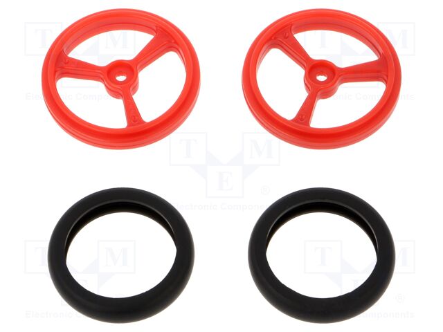 POLOLU WHEEL(20T, 4.8MM) - 40×7MM, RED POLOLU WHEEL(20T, 4.8MM) - 40×7MM, RED