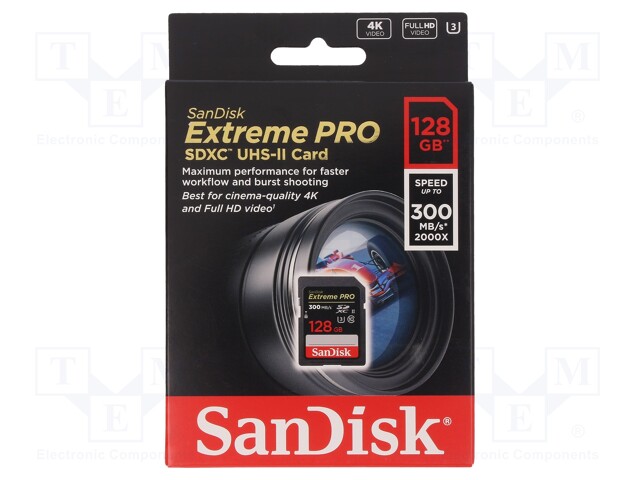 SDSDXPK-128G-GN4IN SANDISK - Memory card | Extreme Pro; SDXC; R: 300MB