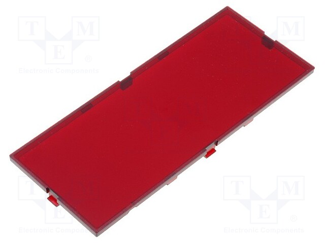6M/821P | Panel frontal; X: 42mm; Y: 102mm; Z: 2,6mm; MODULBOX; rojo
