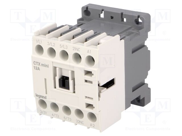 LEGRAND CTX3 MINI 3P 12A 1NC 230VAC - Contactor: 3-pole