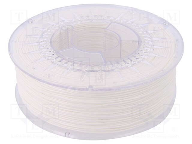 TPU-1.75-WHITE DEVIL DESIGN - Filament: TPU, Ø: 1.75mm; white; 210÷230°C;  1kg; Table temp: 20÷80°C; DEV-TPU-1.75-WHITE