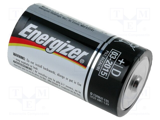 BAT-LR20/EGB ENERGIZER - Battery: alkaline, 1.5V; D; Base