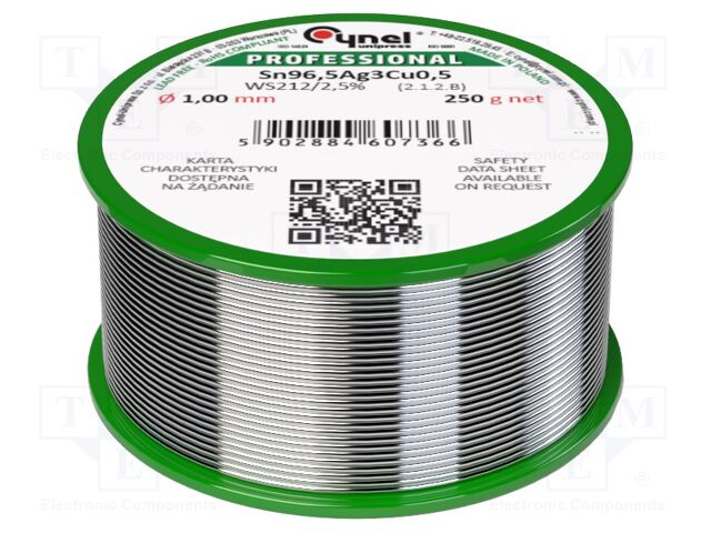 SN96,5AG3CU0,5-WS212/2,5%1.00 250 G SN96,5AG3CU0,5-WS212/2,5%1.00 250 G