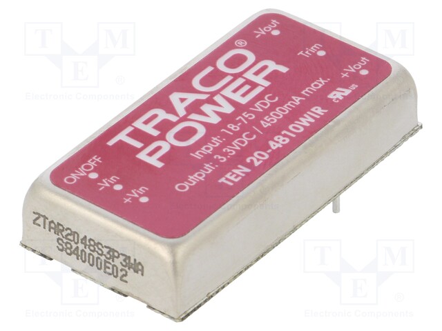 TRACO POWER TEN 20-4810WIR - Converter: DC/DC